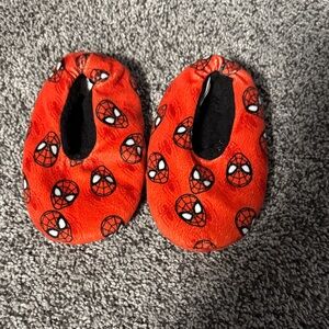 Red Spider-Themed Kids One Piece Slippers